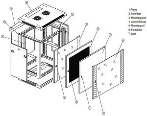 Szafa Linkbasic wisząca rack 19'' 15U 600x600mm szara drzwi przednie szklane (WCB15-66-BAB-C) 6