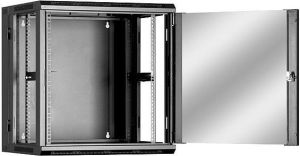 Szafa Linkbasic wisząca rack 19'' 12U 600x450mm szara drzwi przednie szklane (WCB12-645-BAB-C) 1