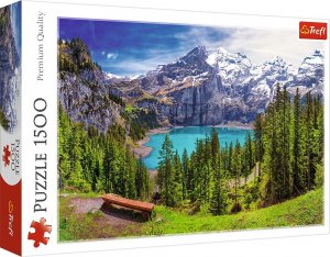 Trefl Puzzle 1500 elementów Jezioro Oeschinen Alpy 1