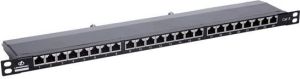 Linkbasic Patchpanel 19''/0.5U, STP, kat. 6, 24 porty, półka organizująca kable (PNS24-SC6-0.5U) 1