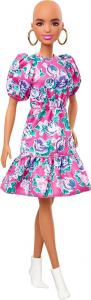 Lalka Barbie Mattel Fashionistas Modna przyjaciółka - Modna lalka w kwiecistej sukience (GHW64) 1