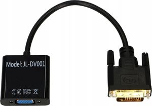 Adapter AV Pawonik DVI-D - D-Sub (VGA) czarny 1