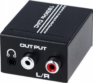 Adapter AV Pawonik Toslink - RCA (Cinch) x2 czarny 2