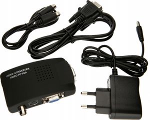 System przekazu sygnału AV Pawonik KONWERTER SYGNAŁU BNC S-VIDEO VGA AV - VGA ZESTAW 4