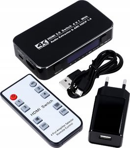Pawonik SWITCH HDMI 2.0 4x1 PRZEŁĄCZNIK UHD 4K HDCP HDR 4