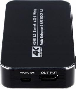 Pawonik SWITCH HDMI 2.0 4x1 PRZEŁĄCZNIK UHD 4K HDCP HDR 7