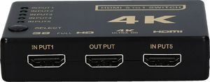 Pawonik SWITCH 5x HDMI PRZEŁĄCZNIK ROZDZIELACZ ULTRA HD 4K 4
