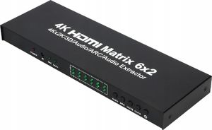 Pawonik Matrix Switch Matryca HDMI 6x2 ULTRAHD 4K 1