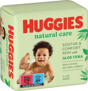 Huggies Natural Care Chusteczki nawilżane 3x56 szt. 1