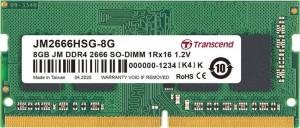 Pamięć do laptopa Transcend JetRam, SODIMM, DDR4, 8 GB, 2666 MHz, CL19 (JM2666HSG-8G) 1