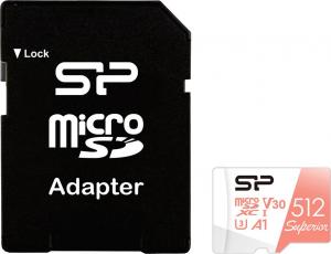 Karta Silicon Power Superior MicroSDXC 512 GB Class 10 UHS-I/U3 A1 V30 (SP512GBSTXDV3V20SP) 2