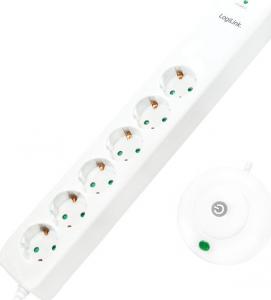 Listwa zasilająca LogiLink 6 gniazd 1.4 m biała (LPS204) 2