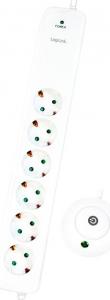 Listwa zasilająca LogiLink 6 gniazd 1.4 m biała (LPS204) 3