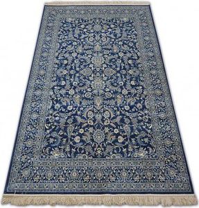 Dywany Łuszczów Dywan WINDSOR 22935 ŻAKARD ciemnoniebieski - Kwiaty, 60x100 cm 1