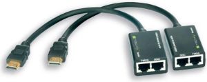System przekazu sygnału AV Techly HDMI - RJ45 x2 0.15m czarny (301153) 1