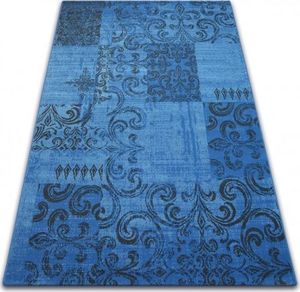 Dywany Łuszczów Dywan Vintage 22215/073 niebieski / szary patchwork, 200x290 cm 1