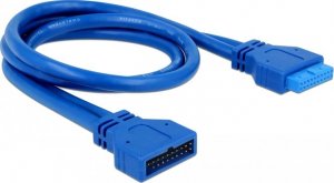 Delock USB 19 pin - USB 19 pin, 0.45m, Niebieski (82943) 1