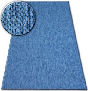 Dywany Łuszczów Dywan SZNURKOWY SIZAL FLAT 48663/330 niebieski GŁADKI, 120x170 cm 1