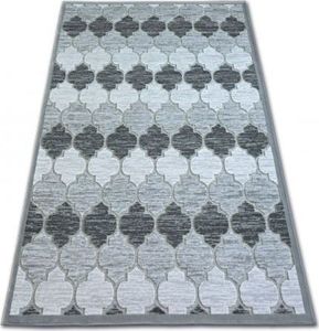 Dywany Łuszczów Dywan AKRYL YAZZ 3766 Grey Koniczyna Marokańska Trellis, 133x190 cm 1