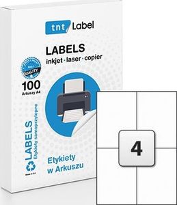 TNT Label Etykiety samoprzylepne A4 105x148mm 100szt drukarka laserowa atramentowa 1