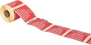 TNT Label Etykiety Sprawdź zawartość 100x100 500szt 40mm 2