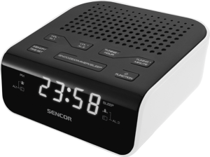 Radiobudzik Sencor SRC 136 WH Czarno-biały 1