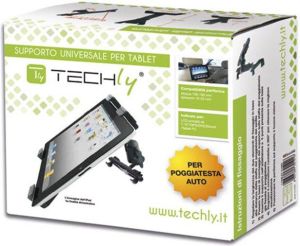 Uchwyt Techly Samochodowy  na zagłówek do Tabletu / iPad 7"-10.1"; czarny (301016) 2