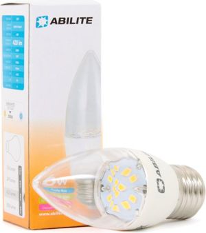 Abilite Żarówka LED E27 "Świeczka-Clear" B.ciepły, 6W/230V 420lm kąt św. 150° (RETRO) C37W6 (5901583545511) 1