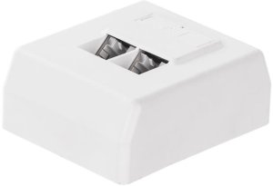 NetRack Gniazdo kompletne natynkowe 1xRJ45 8p8c FTP Cat5e Dual Block, skręcane (106-16) 1