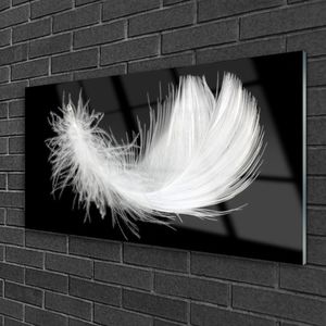 Tulup Obraz na Szkle Szklany Piórko Sztuka 120x60 cm - 36276177 4