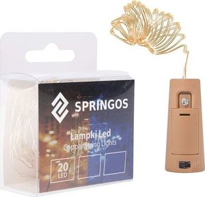 Lampki choinkowe Springos LED na baterie białe ciepłe 20szt. (28335-uniw) 1