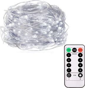 Lampki choinkowe Springos 50 LED białe zimne 2