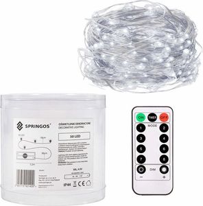 Lampki choinkowe Springos 50 LED białe zimne 4