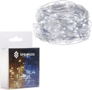 Lampki choinkowe Springos 50 LED białe zimne 3