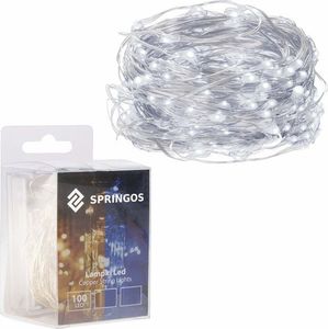 Lampki choinkowe Springos 100 LED białe zimne 2