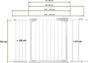 Springos Bramka barierka zabezpieczająca do 85 cm na schody i drzwi UNIWERSALNY 3