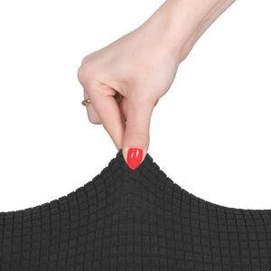 Springos Pokrowiec na krzesło uniwersalny czarna krata UNIWERSALNY 3