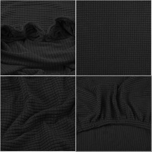 Springos Pokrowiec na krzesło uniwersalny czarna krata UNIWERSALNY 5