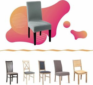 Springos Pokrowiec na krzesło uniwersalny grafitowa krata UNIWERSALNY 4