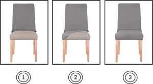 Springos Pokrowiec na krzesło uniwersalny grafitowa krata UNIWERSALNY 6