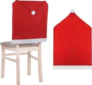 Springos Świąteczny pokrowiec na krzesło czapka mikołaja czerwony UNIWERSALNY 1
