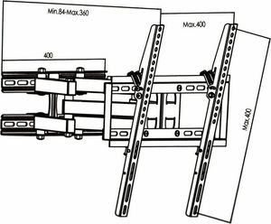 Springos Uchwyt do telewizora 20-60 cali uchylny UNIWERSALNY 11