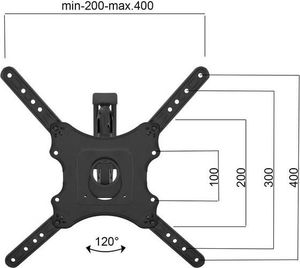 Springos Uchwyt do telewizora 14-60 cali obrotowy UNIWERSALNY 3