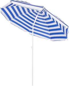Springos Parasol plażowy ogrodowy 180 cm niebiesko-biały UNIWERSALNY 1