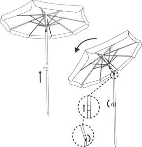 Springos Parasol plażowy ogrodowy 180 cm niebieski UNIWERSALNY 9