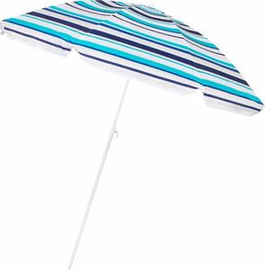 Springos Parasol plażowy ogrodowy 160 cm niebieskie pasy UNIWERSALNY 1