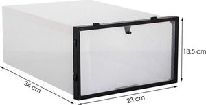 Springos Pudełko na buty z otwieraną klapą 34x23x13,5 cm organizer na obuwie zestaw 10 szt. UNIWERSALNY 6