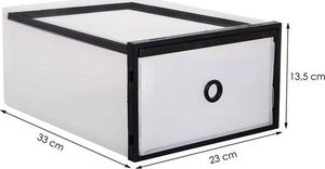 Springos Pudełko na buty z szufladą 33x23x13,5 cm biały organizer zestaw 10 szt. UNIWERSALNY 7