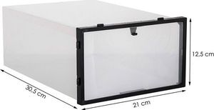 Springos Pudełko na buty z otwieraną klapą organizer na obuwie zestaw 10 szt. uniwersalny 6