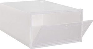 Springos Pudełko na buty z klapą 33x23,5x13,5 cm biały organizer UNIWERSALNY 1